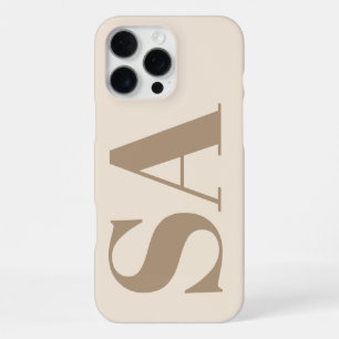 trendiges Antikweiß mit Monogramm Case-Mate iPhone 16 Pro Max Hülle