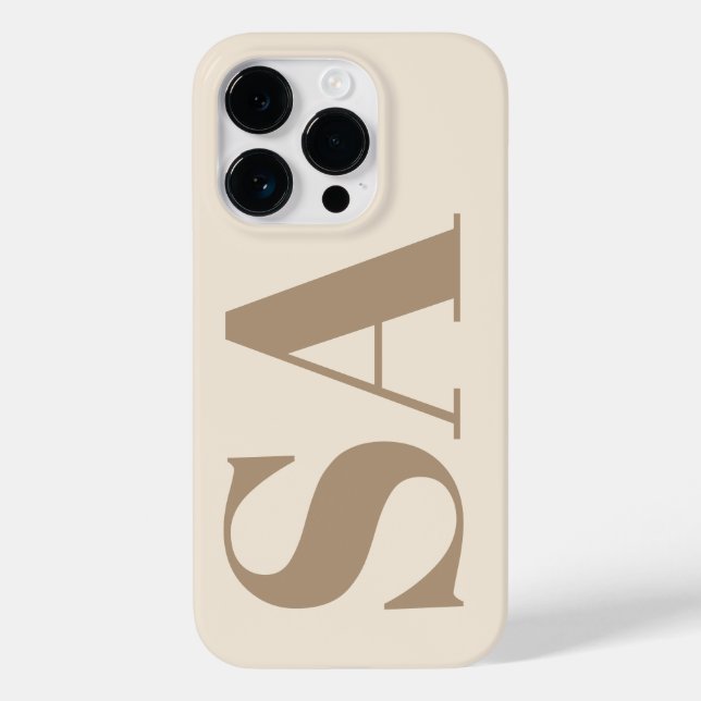 trendiges Antikweiß mit Monogramm Case-Mate iPhone Hülle (Rückseite)