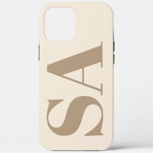 trendiges Antikweiß mit Monogramm Case-Mate iPhone Hülle