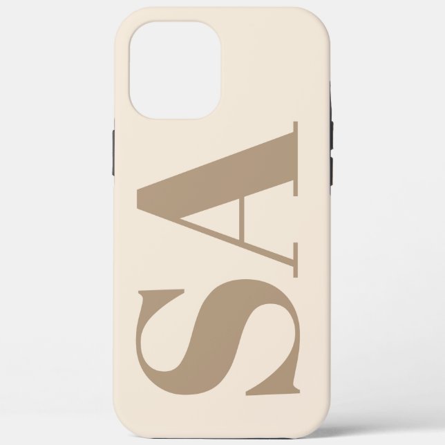 trendiges Antikweiß mit Monogramm Case-Mate iPhone Hülle (Rückseite)