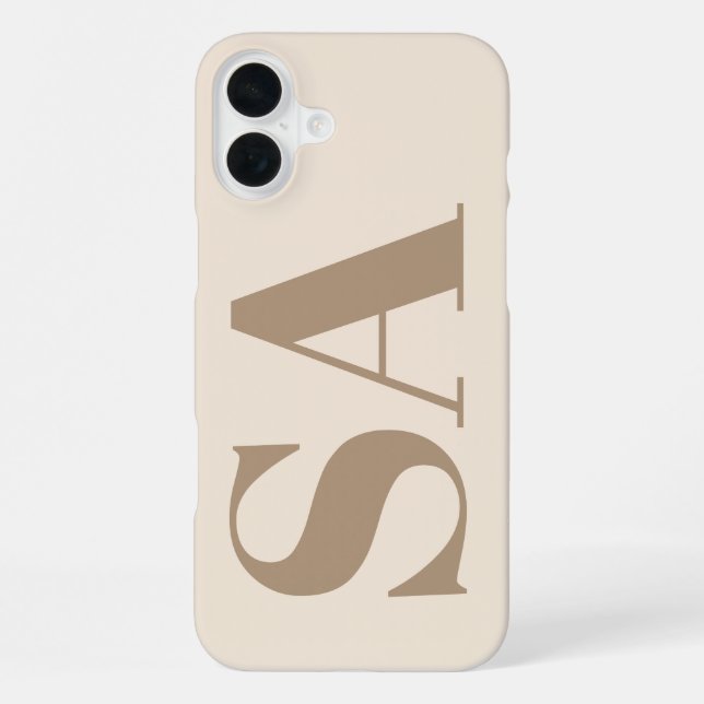 trendiges Antikweiß mit Monogramm Case-Mate iPhone Hülle (Rückseite)