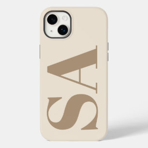 trendiges Antique White mit Monogramm Case-Mate iPhone 14 Plus Hülle