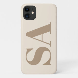 trendiges Antique White mit Monogramm Case-Mate iPhone Hülle