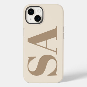 trendiges Antique White mit Monogramm Case-Mate iPhone 14 Hülle