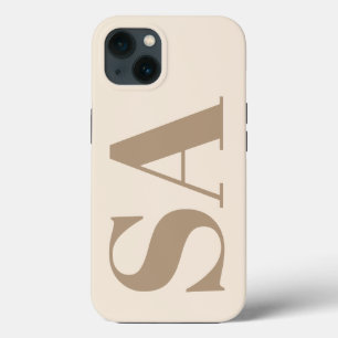 trendiges Antique White mit Monogramm Case-Mate iPhone Hülle