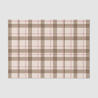 Trendiges Beige Braun Karo Kariert Seidenpapier