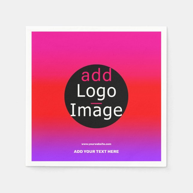 Trendiges Berufliches Party Anpassbare Magenta Serviette (Vorderseite)