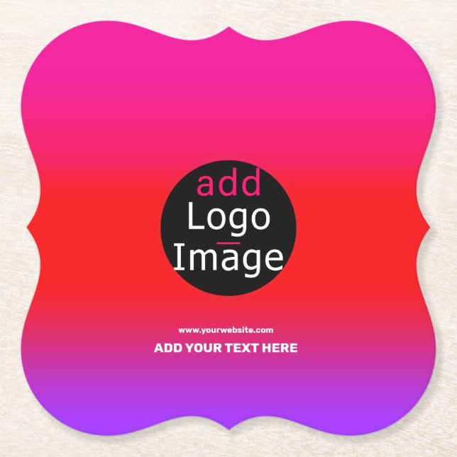 Trendiges Berufliches Party Anpassbare Magenta Untersetzer (Vorderseite)