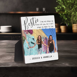 Trendiges Bestie-Zitat-Foto Personalisierte BFF Fotoplatte