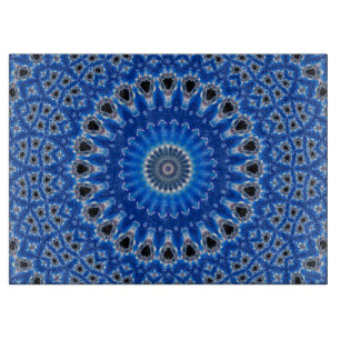 Trendiges Blau Saphir Insel Boho Schneidebrett