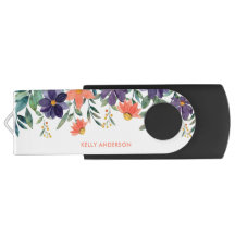Trendiges botanisches Foliage Muster Mit Monogramm