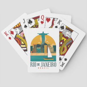 Trendiges Brasilien Stadt Rio de Janeiro Vintage  Spielkarten