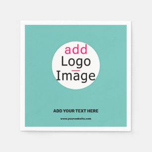 Trendiges Business-Logo Fresh Mint Green Serviette