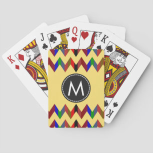Trendiges Chevron-Streifenmuster #8 Spielkarten