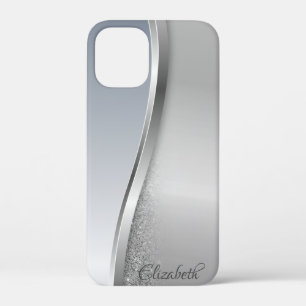 Trendiges Cool Silber Glitter - Personalisiert Case-Mate iPhone Hülle