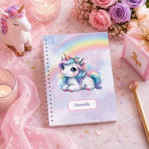 Trendiges Einhorn Rosa Lila Mädchen Geburtstag Ben Notizblock