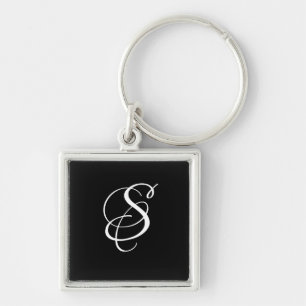 Trendiges Elegantes DIY-Schriftzug-Monogramm/Schwa Schlüsselanhänger