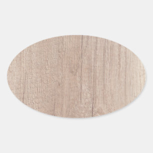 Trendiges elegantes Holzbrett Look Blanko-Vorlage Ovaler Aufkleber