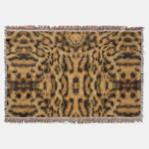 Trendiges exotisches Leopardenfell-Muster-Tierdruc Decke