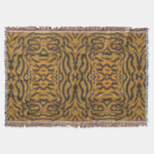 Trendiges exotisches Tigerfell-Muster-Tierprint Decke