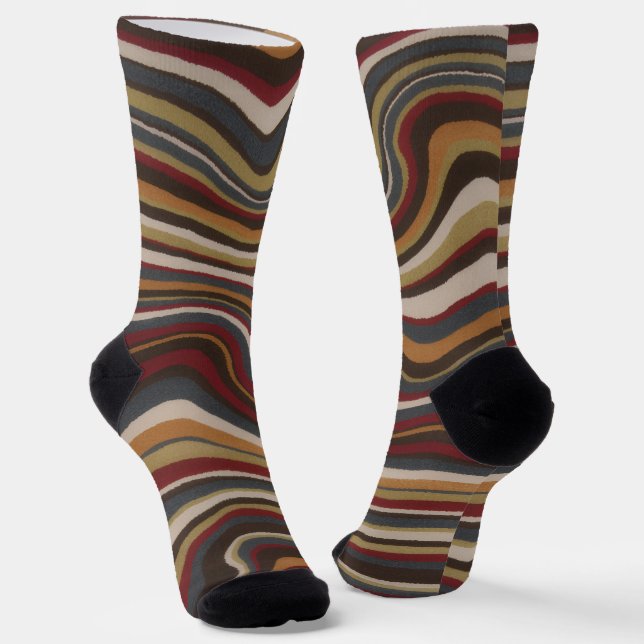 Trendiges farbenfrohes Muster  Socken (Gewinkelt)