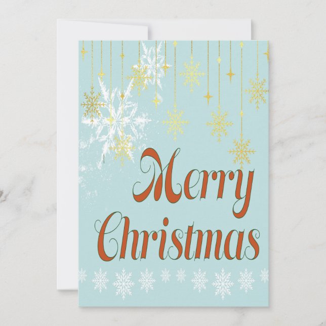 Trendiges Frohe Weihnachten pastell hellblau  (Vorderseite)