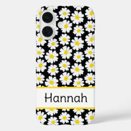 Trendiges Gänseblümchen-Muster iPhone 16 Hülle
