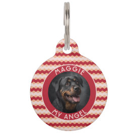 Trendiges Geschenk für Tierliebhaber Chevron-Muste Haustiermarke