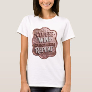 Trendiges Gold KAFFEE WEIN ESPRESSO MARTINI WIEDER T-Shirt