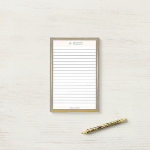 Trendiges Gold Texture-Logo Post-it Klebezettel