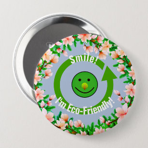 Trendiges grünes ökologisches button