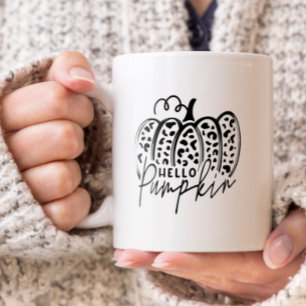 Trendiges Hallo Kürbis Kaffeetasse