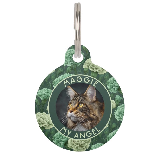 Trendiges Hundemutter-Geschenk Nelken-Blume Haustiermarke (Vorderseite)