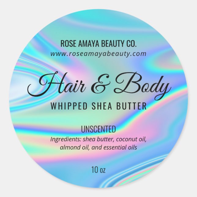 Trendiges Imitat Holografisches Rainbow Body Butte Runder Aufkleber (Vorderseite)