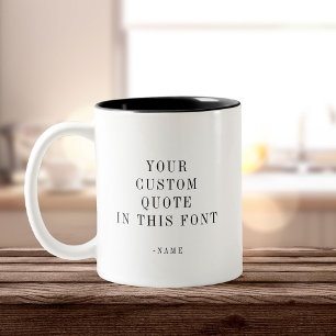 Trendiges, individuelles Textangebot Modernes Mini Zweifarbige Tasse