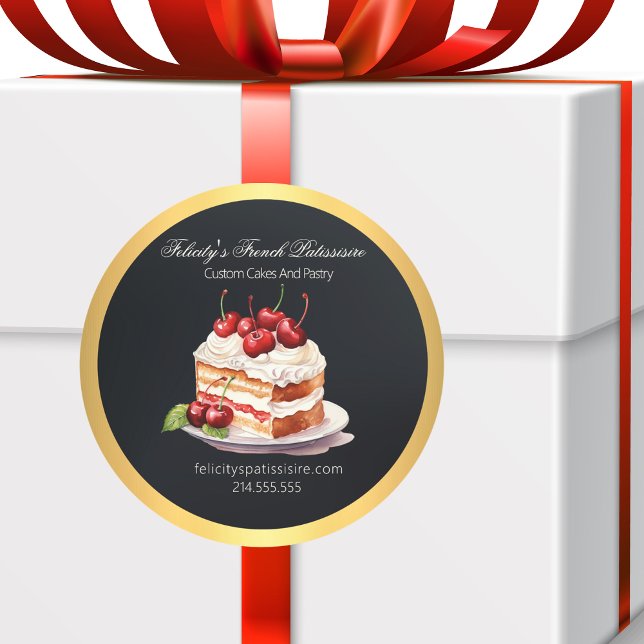 Trendiges Lebensmittel/Bäckereigeschäft/Marketing Runder Aufkleber (Von Creator hochgeladen)