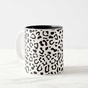 Trendiges Leopard-Druckmuster Zweifarbige Tasse