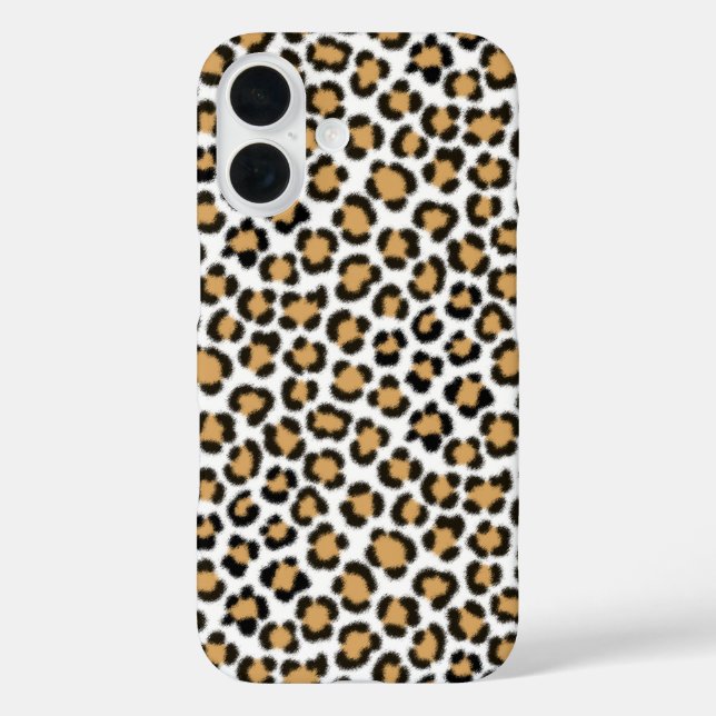 Trendiges Leopard simuliertes Pelzeffekt Wiederhol Case-Mate iPhone Hülle (Rückseite)
