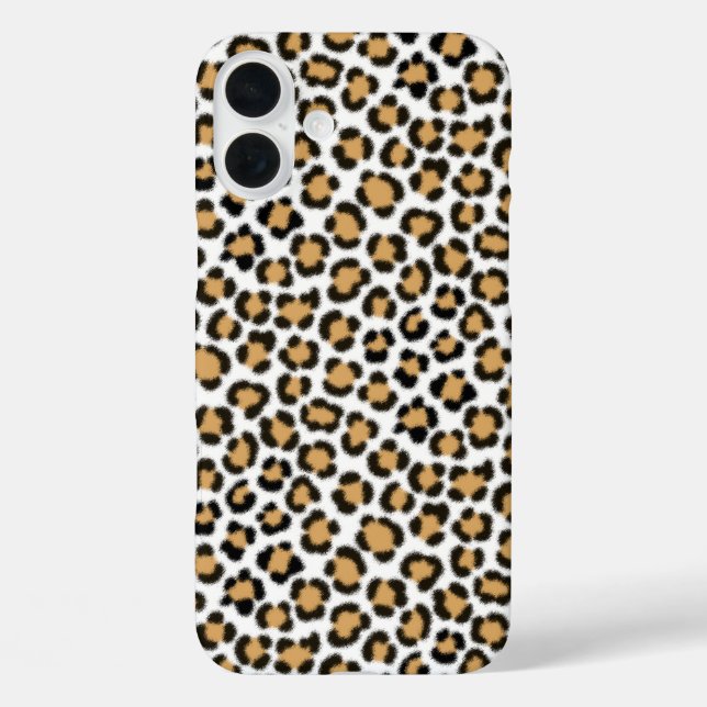 Trendiges Leopard simuliertes Pelzeffekt Wiederhol Case-Mate iPhone Hülle (Rückseite)