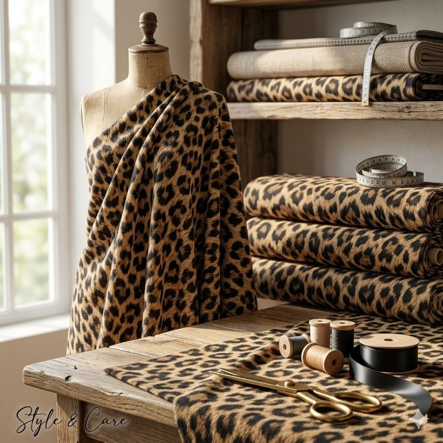 Trendiges Leopardenmuster einzigartiger Stil Stoff (Trendy Leopard Pattern Unique Stylish Fabric)