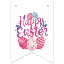 Trendiges lila und rosa Ostereier Geschenkpapier 