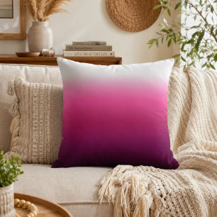 trendiges Magenta-Maroon-Marsala-Burgund-Ombre Kissen