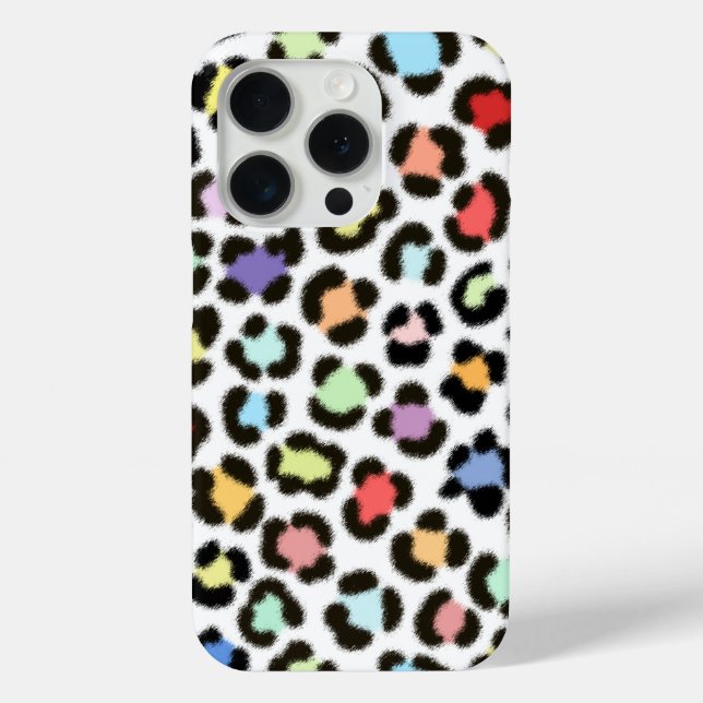 Trendiges, mehrfarbiges Leopard-Fur-Effektmuster Case-Mate iPhone Hülle (Rückseite)