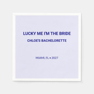 Trendiges Mitternachtsblau Lucky Me Serviette