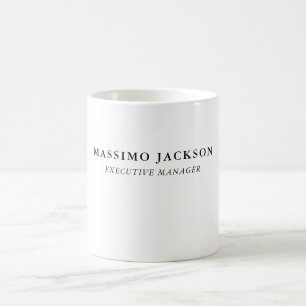 Trendiges modernes einfaches Schwarz-Weiß-Professi Kaffeetasse