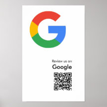 Trendiges modernes Google-Review-QR-Code-Poster