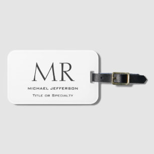 Trendiges modernes Monogramm schlicht minimalistis Gepäckanhänger