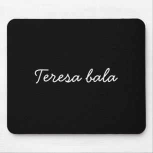 Trendiges Monogramm Moderne schwarze Schrift Name Mousepad