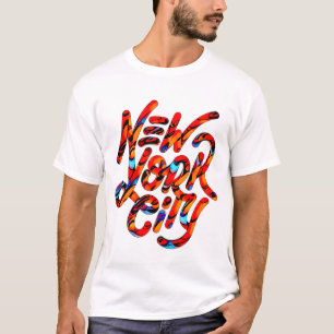 Trendiges New Yorker Logo in den Sommerfarben T-Shirt