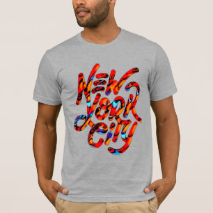 Trendiges New Yorker Logo in den Sommerfarben T-Shirt